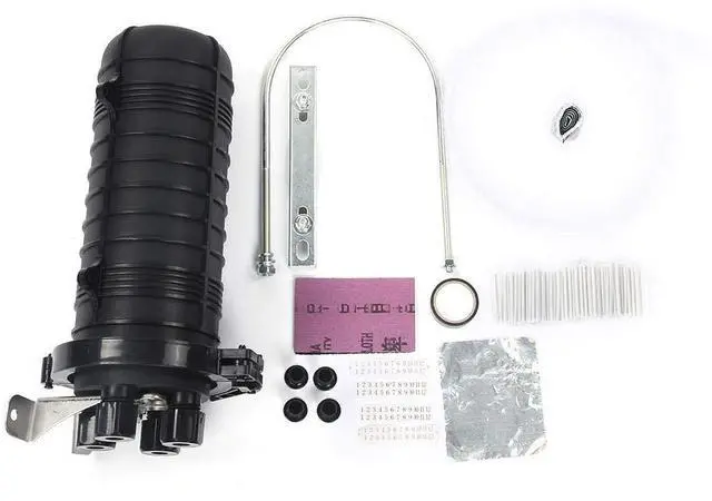 Main image of Fiber Optic Splice Enclosure, Fiber Optic Cables Enclosure Box, Vertical Fiber Connection Box, IP68 Waterproof, Accessories Included, Black(96 Core)
