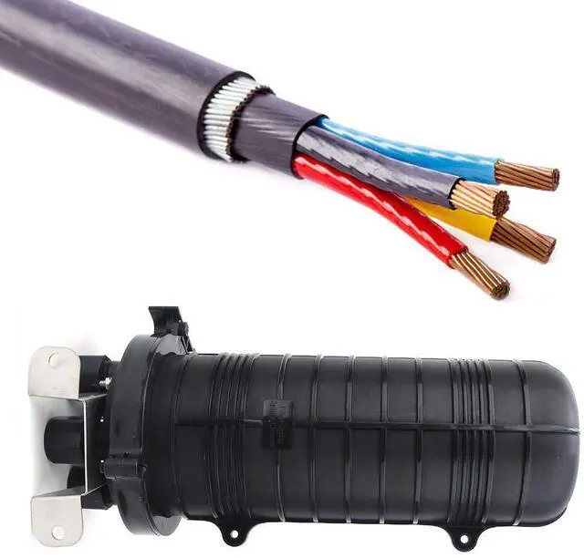 Alt view image 3 of 7 - Fiber Optic Splice Enclosure, Fiber Optic Cables Enclosure Box, Vertical Fiber Connection Box, IP68 Waterproof, Accessories Included, Black(96 Core)