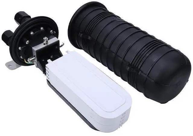 Alt view image 5 of 7 - Fiber Optic Splice Enclosure, Fiber Optic Cables Enclosure Box, Vertical Fiber Connection Box, IP68 Waterproof, Accessories Included, Black(96 Core)