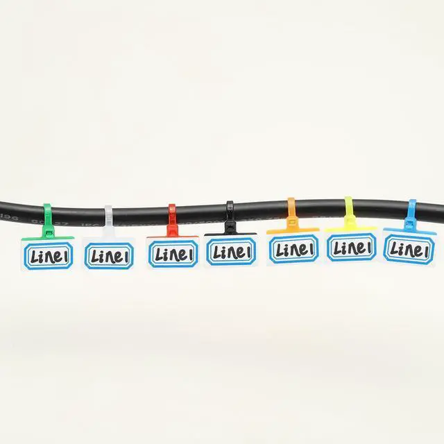 Alt view image 4 of 7 - 6inch Zip Ties, 200pcs Cable Ties Tags Nylon Wire Marking Label Self Locking Plastic Straps Write on with Label Tags Paper for Organization Cord Network Ethernet Marking, Orange