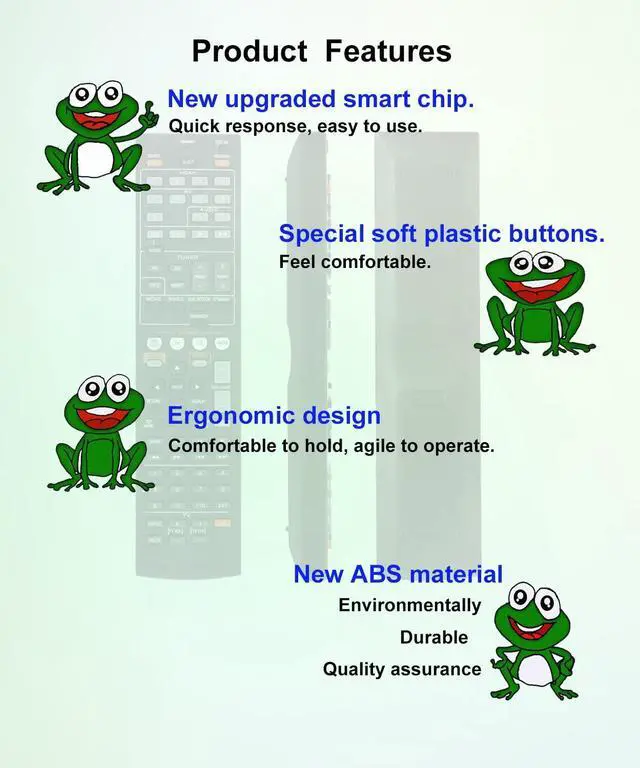 Alt view image 3 of 6 - Replacement Remote Control Universal for Yamaha RX-V477 RAV465 ZA11370 RX-V671 RAV522 ZJ66510 RX-V577 RAV337 WT92730 RX-V765 RX-V867 RX-V665 RX-A710 RX-V471 YHT-595 YHT-695 Sound AV Receiver