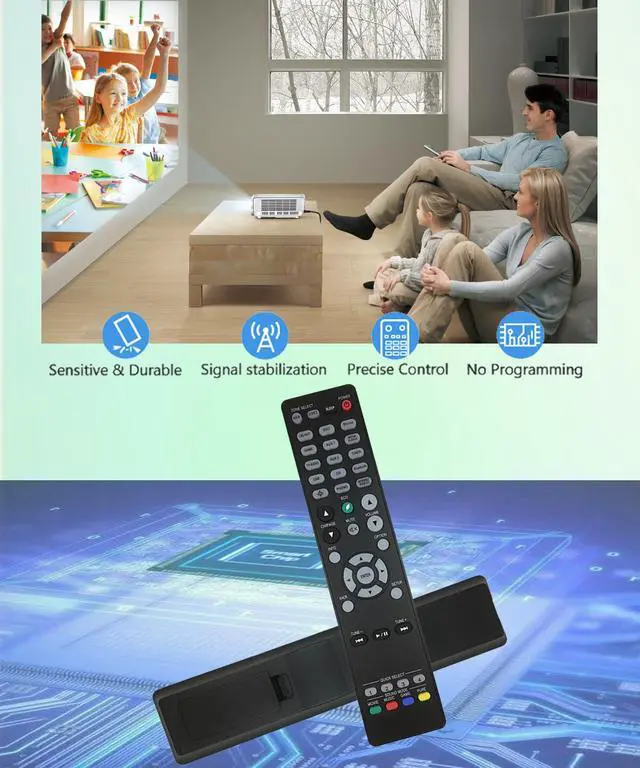 Alt view image 4 of 6 - Remote Control for Denon AVR-S770H RC-1258 AVR-X2400H RC-1227 AVR-X3700H AVR-X3200W RC-1244 AVR-X3500H AVR-S910W AVR-X1400H Home Theater AVR AV Receiver Replacement