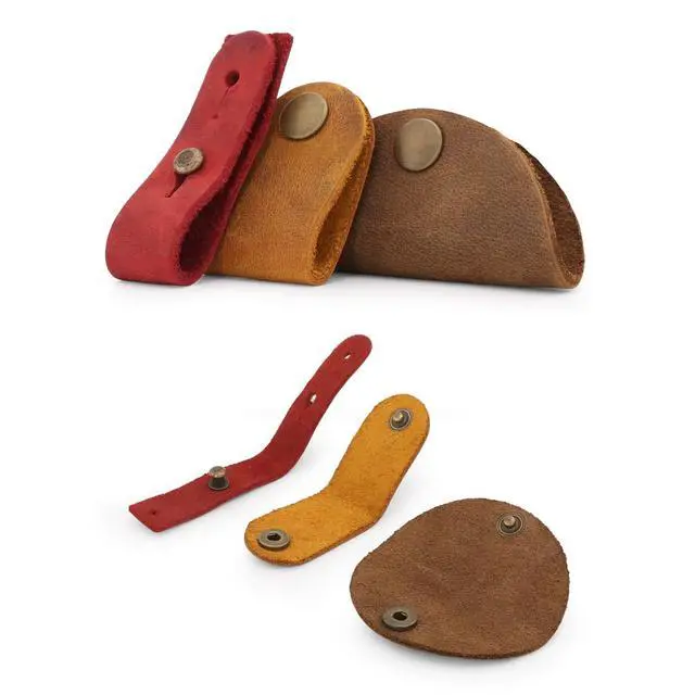 Alt view image 5 of 7 - Londo Genuine Leather Headphone Earphone and General Cable Organizer Strap Set