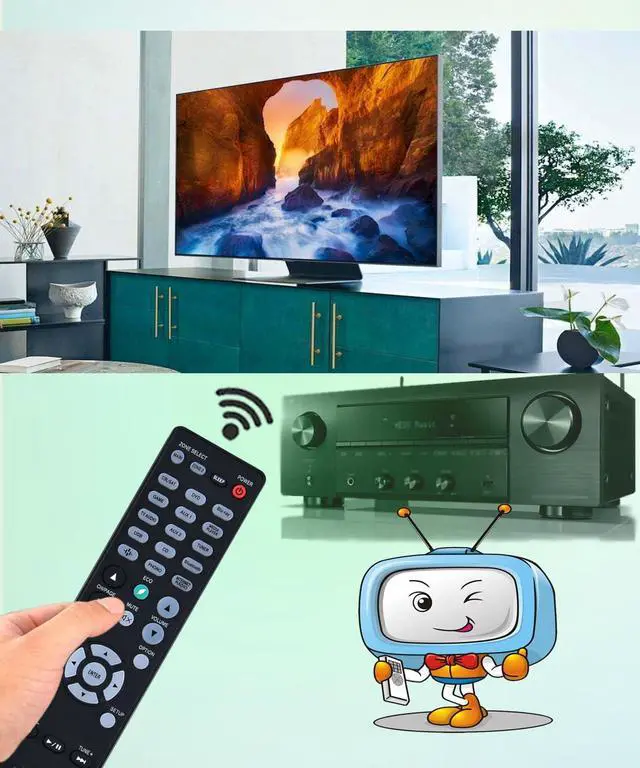 Alt view image 5 of 6 - Remote Control for Denon AVR-S770H RC-1258 AVR-X2400H RC-1227 AVR-X3700H AVR-X3200W RC-1244 AVR-X3500H AVR-S910W AVR-X1400H Home Theater AVR AV Receiver Replacement