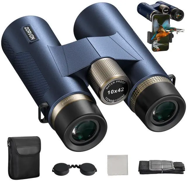 Main image of 10x42 HD Binoculars for Adults, BAK4 Prism for Bird Watching & Cruise | High-Powered Optics with 23mm Large Eyepiece, Low-Light Vision, Easy Focus, IPX7 Waterproof for Hunting, Travel