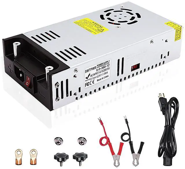 Main image of 110V AC to DC 12V Converter 120V to 12V 30A 360W Power Supply | 30A 360W Switching Power Supply for LED Strip Motor Pump CCTV Camera System Car Stereo 3D Printer