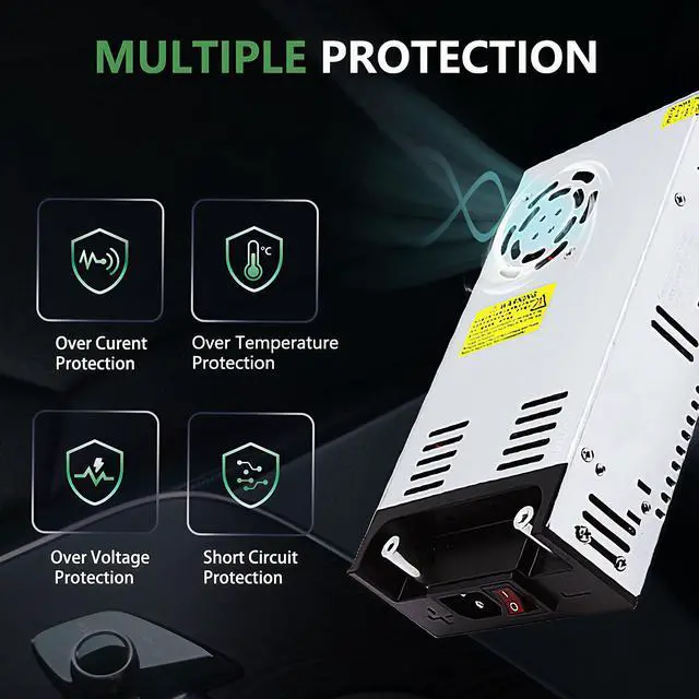 Alt view image 5 of 7 - 110V AC to DC 24V Converter 120V to 24V 25A 600W Power Supply | 25A 600W Switching Power Supply for LED Strip Motor Pump CCTV Camera System Car Stereo 3D Printer