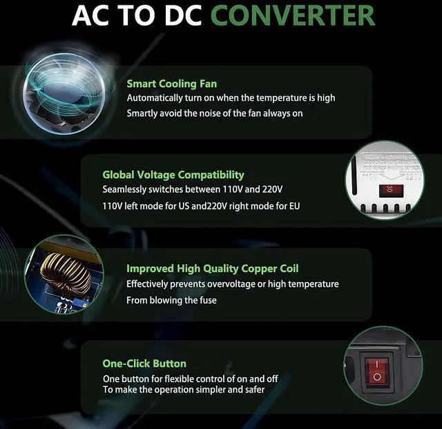 Alt view image 3 of 7 - 110V AC to DC 24V Converter 120V to 24V 25A 600W Power Supply | 25A 600W Switching Power Supply for LED Strip Motor Pump CCTV Camera System Car Stereo 3D Printer
