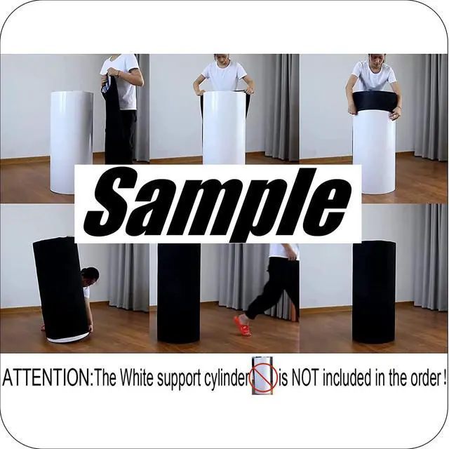 Alt view image 6 of 6 - Stretchy Cloth Cylinder Cover for Party Decoration Plinth Cover Pedestal Cover Golden Style