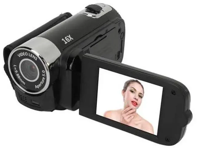 Main image of D90 1080P 16MP Digital Video Camera Rotatable Screen Handheld Camcorder 16X Digital Zoom HD Video Recorder Fill Light Camera with 2.4in TFT Rotatable Screen, HD Video Recorder with Fill Light (Black)