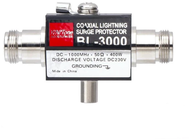 Main image of BL-3000 N-Female to N-Female Coaxial Lightning Surge Arrester, 0-2500MHz 50 Ohms Lightning Surge Protector