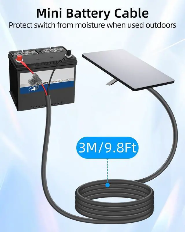 Alt view image 7 of 7 - Mini DC5521 to O Ring Extension Cable, 18AWG DC 5.5x2.1MM to 8MM Eyelet Direct Battery Power Cable with 30A Fuse for Car, RV, or Marine, 10FT (with Fuse)