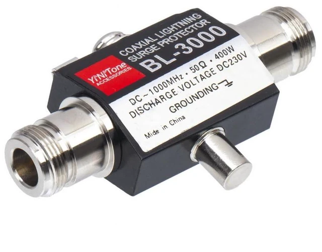Alt view image 3 of 6 - BL-3000 N-Female to N-Female Coaxial Lightning Surge Arrester, 0-2500MHz 50 Ohms Lightning Surge Protector