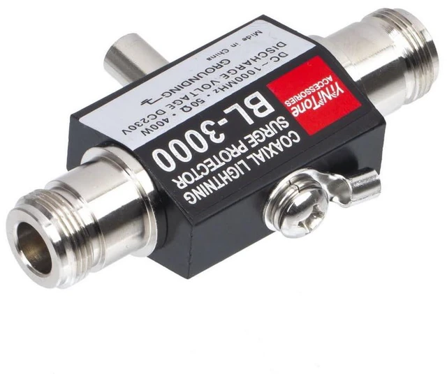 Alt view image 4 of 6 - BL-3000 N-Female to N-Female Coaxial Lightning Surge Arrester, 0-2500MHz 50 Ohms Lightning Surge Protector