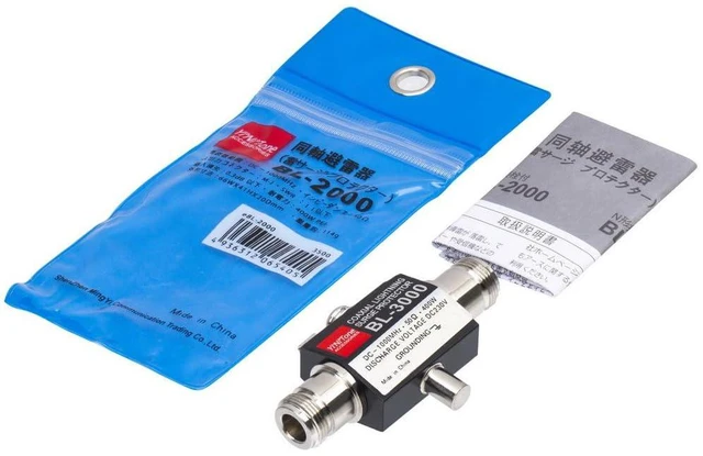 Alt view image 6 of 6 - BL-3000 N-Female to N-Female Coaxial Lightning Surge Arrester, 0-2500MHz 50 Ohms Lightning Surge Protector