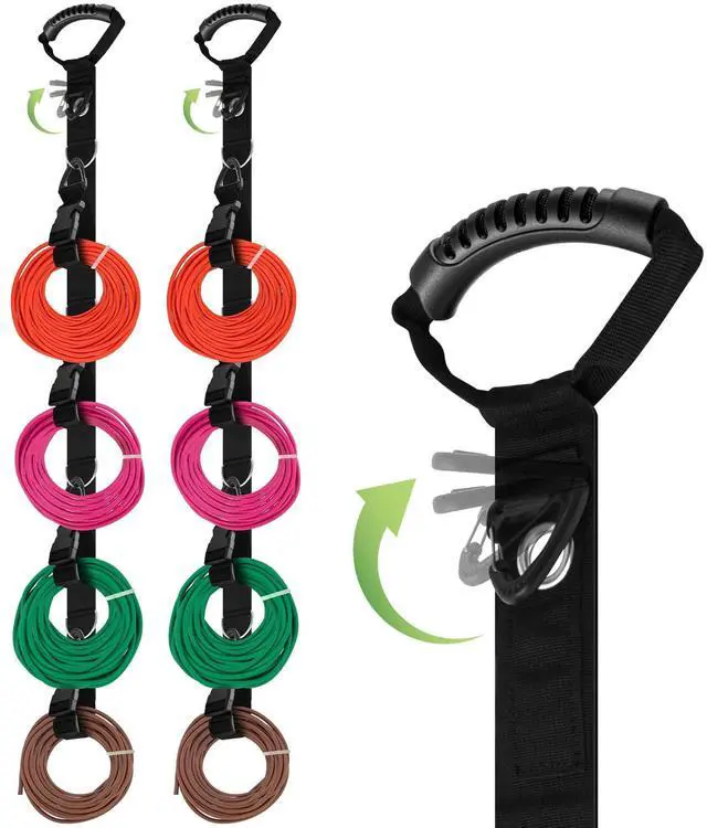 Main image of 2 Sets Adjustable Extension Cord Organizer Heavy Duty Extension Cord Management Hose Organizer Garage Organization System with Multiple Cord Holders for Vertical Space Cable Hose Rope
