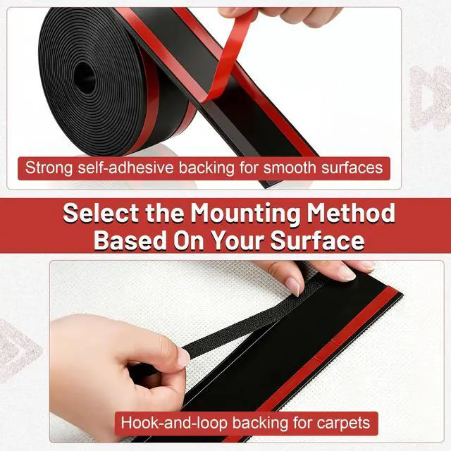 Alt view image 5 of 7 - 16.4ft Cable Protector, Self-Adhesive Floor Cord Cover for Home Office | Flexible PVC Cord Covers, Cut-to-Fit, Safe for Carpet & Hard Floors Hide Cords & Prevent Tripping