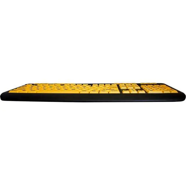 Alt view image 5 of 7 - AKB-132UY Luminous 4 X Large Print USB Keyboard, Black Yellow | Multimedia Desktop