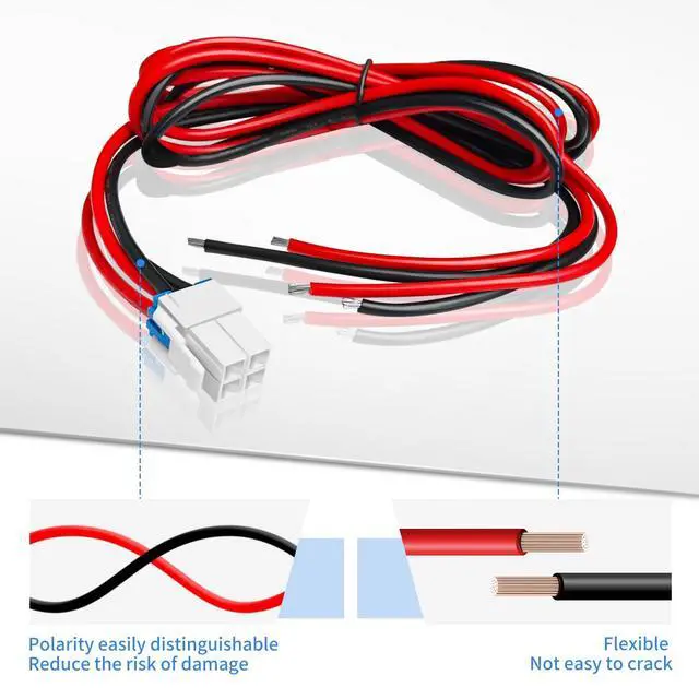 Alt view image 4 of 7 - 12V DC Power Cable Cord for Hytera HYT MD780 MD650 MD788 MD780G MT788G Radi (5)