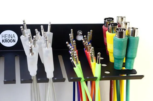 Alt view image 6 of 7 - Eurorack Patch Cable Holder Wall Mountable 14 Slots w/Accessory Shelf, Right