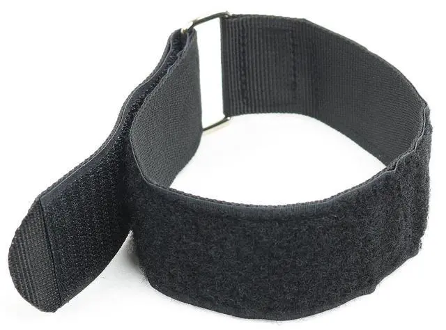 Alt view image 2 of 7 - 4pc 18" x 1.5" (13 useable) Nylon Webbing Hook and Loop Cinch Straps with Metal Buckle, Reusable Fastening, Securing, Cable Straps