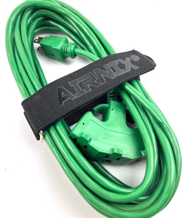 Alt view image 5 of 7 - 4pc 18" x 1.5" (13 useable) Nylon Webbing Hook and Loop Cinch Straps with Metal Buckle, Reusable Fastening, Securing, Cable Straps