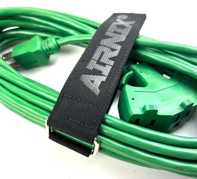 Alt view image 6 of 7 - 4pc 18" x 1.5" (13 useable) Nylon Webbing Hook and Loop Cinch Straps with Metal Buckle, Reusable Fastening, Securing, Cable Straps