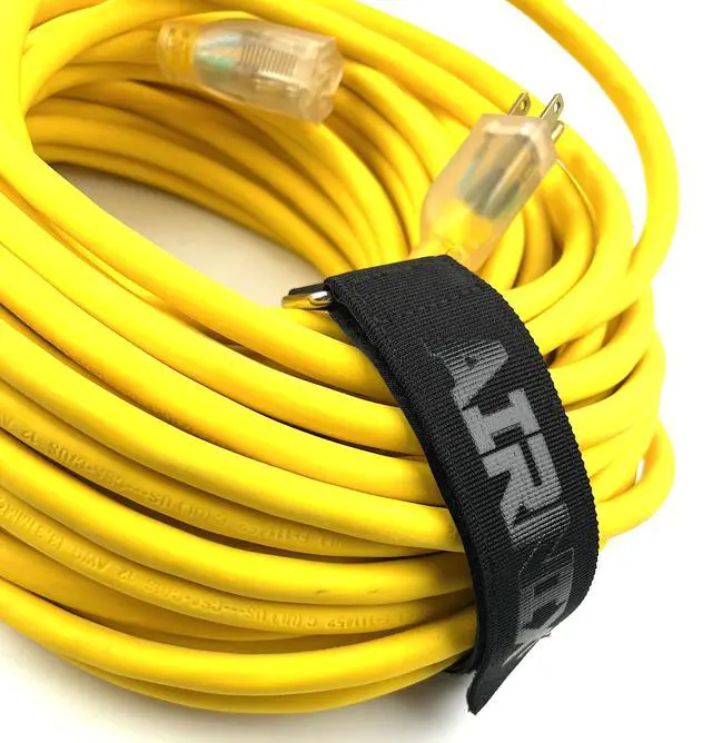 Alt view image 3 of 7 - 4pc 18" x 1.5" (13 useable) Nylon Webbing Hook and Loop Cinch Straps with Metal Buckle, Reusable Fastening, Securing, Cable Straps