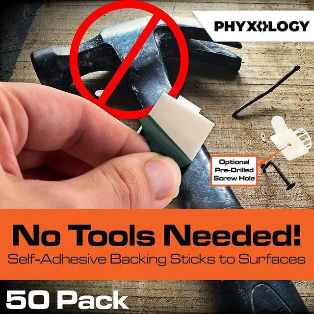Alt view image 5 of 6 - Pro-Grade, Adhesive-Backed Cable Straps 50 Pack. High-Strength, White Clamps for Electrical Wire Management and Organization. Tool-Free Installation for Home Or Office. Screw-Mount for Permanent Hold