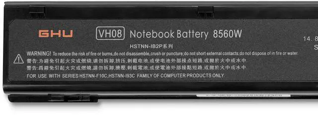 Alt view image 3 of 6 - New VH08 Notebook Battery Compatible with HP Elitebook 8560W 8570W 8760W 8770W Mobile Workstation 632427-001 632425-001 632113-141 632114-421 HSTNN-F10C HSTNN-I93C- 14.8V