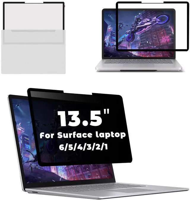 Main image of Laptop Privacy Screen Filter for Surface Laptop6/5/4/3/2/1-13.5'' Removable | Nano-Suction Easy On/Off Removable,UV&Glare Block,Blue Light Block Computer Screen Filter for Microsoft Surface Laptop
