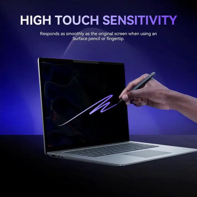 Alt view image 7 of 7 - Laptop Privacy Screen Filter for Surface Laptop6/5/4/3/2/1-13.5'' Removable | Nano-Suction Easy On/Off Removable,UV&Glare Block,Blue Light Block Computer Screen Filter for Microsoft Surface Laptop