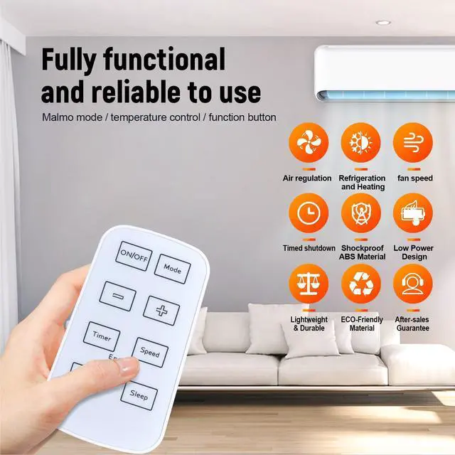 Alt view image 5 of 7 - Replacement Remote Control for Midea Window Air Conditioner MAW05M1BWT | For Midea MAW05M1BWT, MAW05R1BWT, MAW06R1BWT, MAW08R1BWT, MAW10R1BWT, MAW12R1BWT Replacement Air Conditioner Remote Control