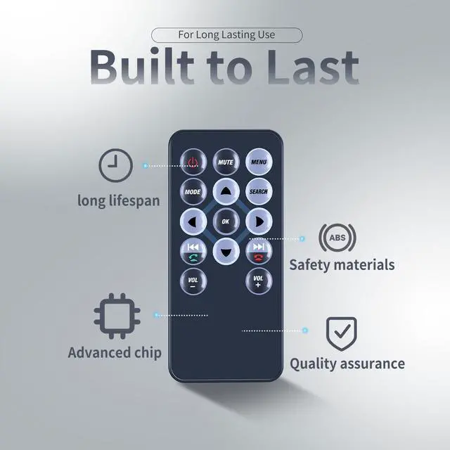 Alt view image 2 of 6 - Replacement Remote Control for BOSS Audio Systems BV9370B Car Stereo