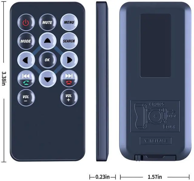 Alt view image 5 of 6 - Replacement Remote Control for BOSS Audio Systems BV9370B Car Stereo