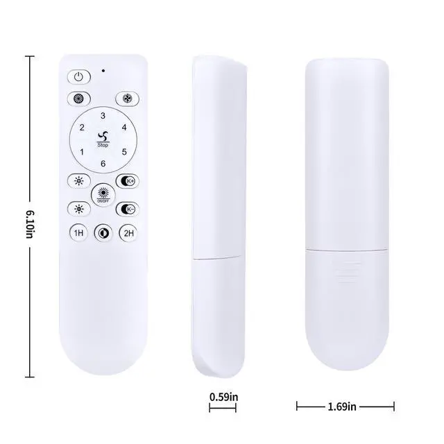 Alt view image 7 of 7 - New Ceiling Fan Remote Control fit for Fivesun Orison CHANFOK Zenouidle Ayaoty PrimeMall, for Fivesun JX01-031, Orison M8029, CHANFOK 8009 A018, Zenouidle DX006 DX006-B, PrimeMall PM-THI01 PM-THI02
