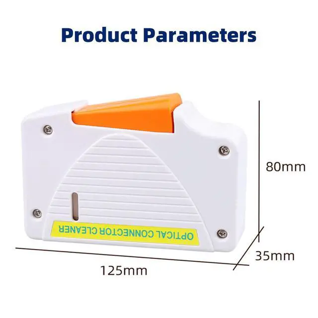 Alt view image 6 of 7 - Fiber Optic Connector Cleaner Fiber Optic Clean Box Supports 1.25mm/2.5mm,LC,SC,FC,ST,MU,LC Interfaces,Cleans Over 550 TimesWhite
