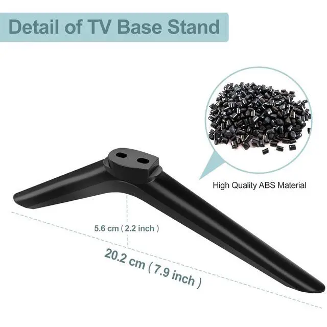 Alt view image 7 of 7 - TV Stand for Hisense TV Legs, Only for Hisense 32" TV 32H4030F 32H4030F1 32H4F 32H4F5 TV Stand Legs with Screws Set and Instructions, Easy to Install, Black