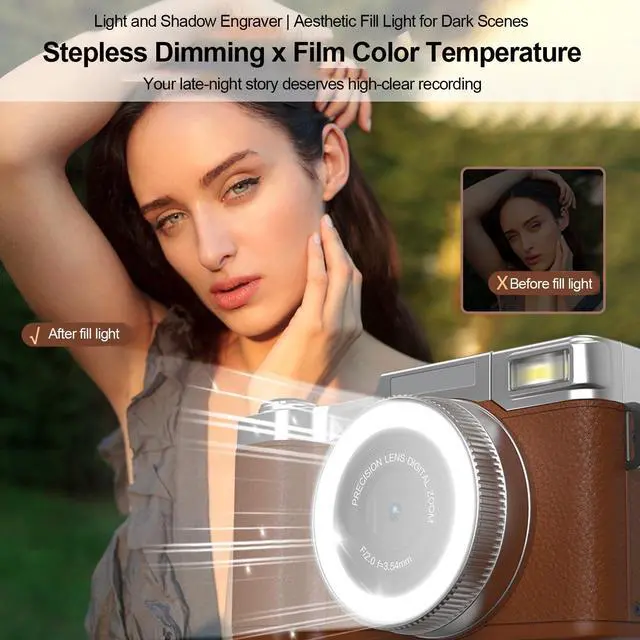 Alt view image 3 of 7 - 4K Digital Camera 48MP Resolution 18X Zoom Compact Travel