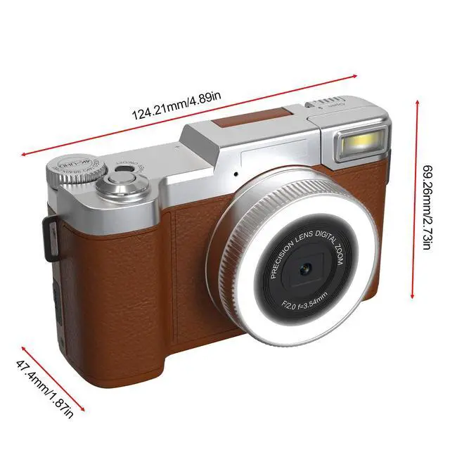 Alt view image 7 of 7 - 4K Digital Camera 48MP Resolution 18X Zoom Compact Travel