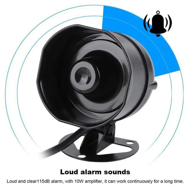 Alt view image 4 of 6 - Electronic Sound Speaker Wired Alarm Siren Horn Support Loading MP3 IP65 Micro with SD Card Support Fat and FAT32 File System