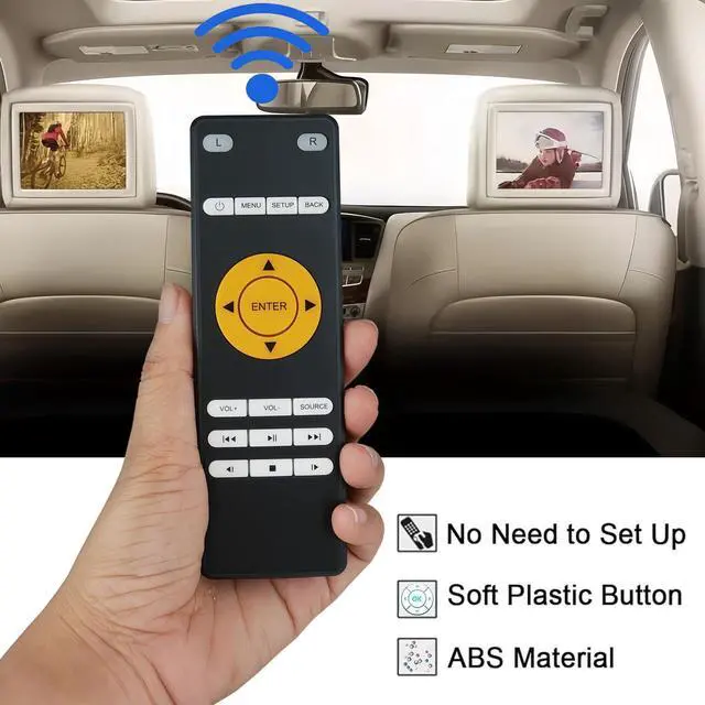 Alt view image 3 of 7 - Replacement Remote Control for Infiniti QX80 Rear Entertainment DVD 2014 2015 2016 2017 2018 2019 2020 2021
