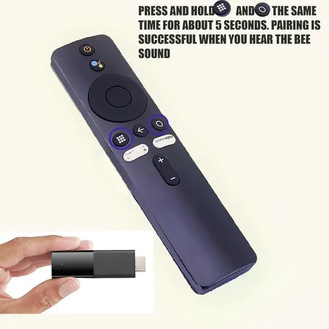 Alt view image 6 of 6 - Remote Control for Xiaomi Mi TV Stick/MI Box 4S 4K, Replacement Remote Control for Xiaomi Mi TV Stick with Bluetooth and Voice Control