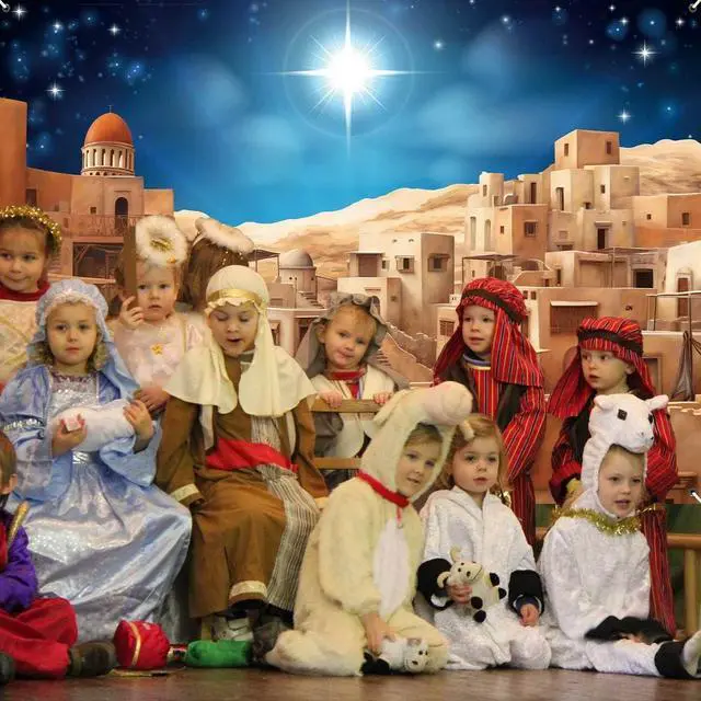 Alt view image 2 of 5 - 7x5ft Bethlehem Town Village Backdrop Nativity Christmas Decor Bethlehem Cityscape Scene Banner Christmas Story Scene for Xmas Church Vbs Vacation Bible School Supplies