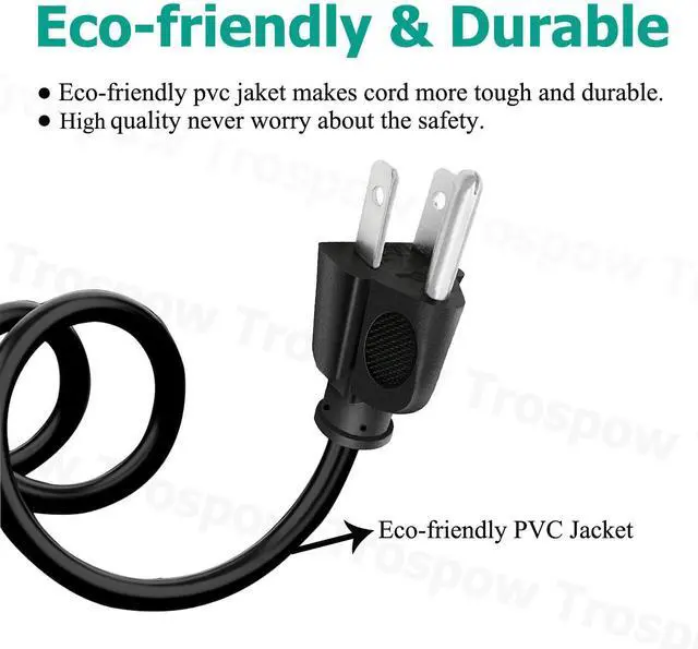 Alt view image 4 of 5 - 3 Prong 8.2ft Power Cord Replacement for Orange Crush 20 20W Bass 25 25W 35RT 35W 12 12W CR120H 50BXT CR120C SUPER-CRUSH-100-H Amplifier Amplifier AC Cable