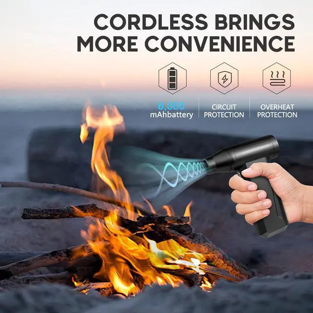 Alt view image 6 of 6 - Compressed Air Duster, 130000RPM 100 Gear Speed Adjustable Electric Air Blower, Brushless Motor Cordless Air Duster with Type-C Fast Charging, for Keyboard, Computer, Car, Home, Outdoor CleaningPet