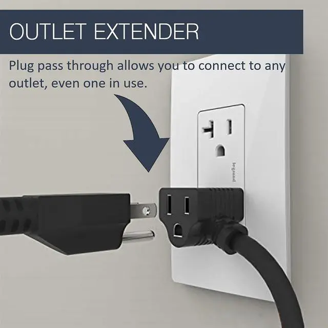 Alt view image 6 of 7 - Legrand radiant Recessed Furniture Power Strip 3 Outlet Nickel 6 Ft Cord | Commercial Rated, Utlra Durable, Child Safe Tamper Resistant, Easy Installation, Screwless Bezel, Low Profile