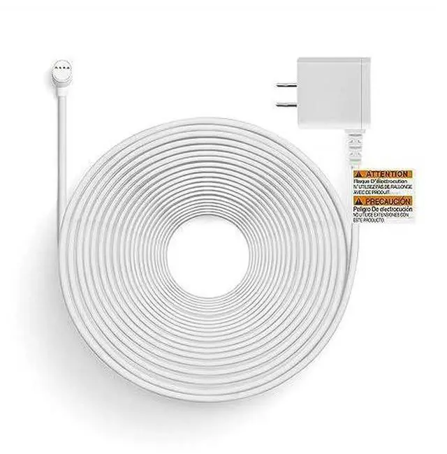 Alt view image 5 of 5 - Power Charging Cable Compatible with Google Nest Cam (Battery) Extended Charge Cord, 32.8ft (10m) Upgraded Version