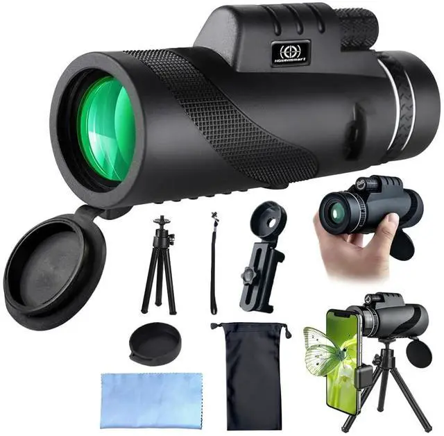 Main image of 50x60 Monocular Telescope - Adult & Children Compact High-Definition Monocular with Smartphone Adapter Tripod for Outdoor Use