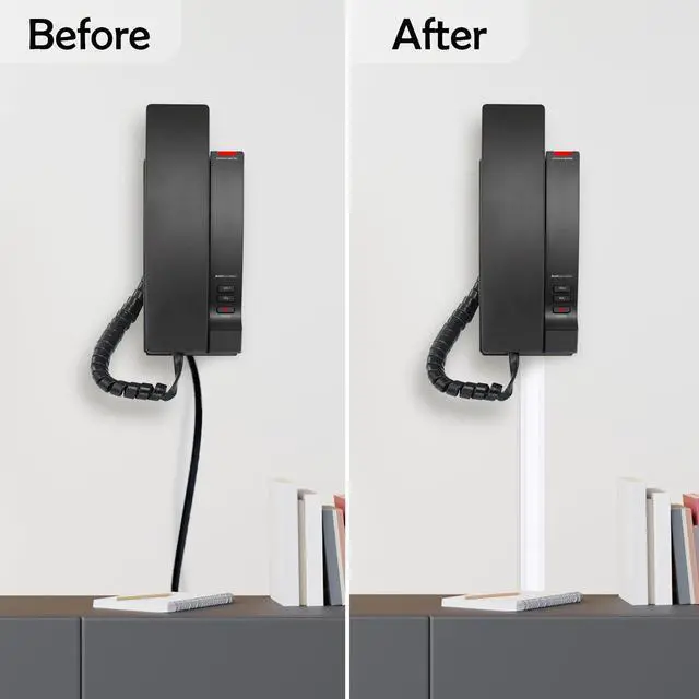 Alt view image 6 of 7 - TV Cord Hider Cable Protector - Strong Self Adhesive Wall Cord Cover Cable Hider - Low Profile Cable Management Wall Cord Concealer Cable Raceway